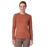 Maglie - Burl Red - Donna - Ws L/S Cap Cool Merino Blend Shirt  Patagonia