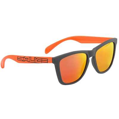 Occhiali - Nero Arancio - Unisex - Occhiali da sole lenti RW specchiate Cat. 3  Salice