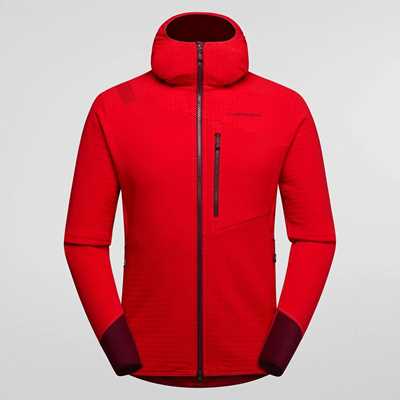 Pile - Redwood Mountain Red - Uomo - Lucendro Thermal Hoody M  La Sportiva