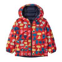 Piumini - Forest Being: Sizzle Red - Bambino - Baby Reversible Down Sweater Hoody  Patagonia