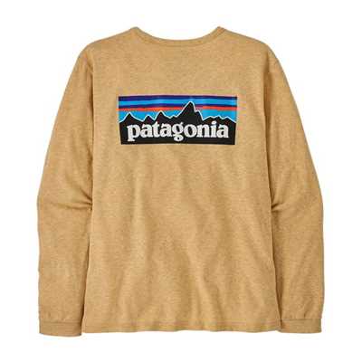 T-Shirt - Beeswax Tan - Donna - Ws L/S P-6 Logo Responsibili-Tee  Patagonia