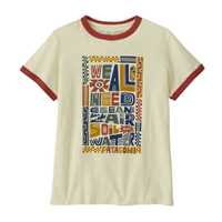 T-Shirt - Birch White - Donna - T-Shirt donna Ws We All Need Ringer Responsibili-Tee Cotone Patagonia
