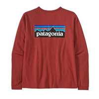 T-Shirt - Burl Red - Donna - Ws L/S P-6 Logo Responsibili-Tee  Patagonia