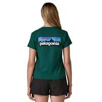 T-Shirt - Cascade Green - Donna - Ws P-6 Logo Responsibili-Tee  Patagonia