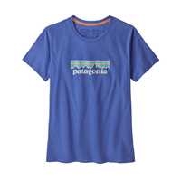 T-Shirt - Float blue - Donna - T-Shirt Donna Ws Pastel P-6 Logo Organic Crew  Patagonia