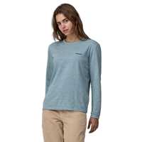 T-Shirt - Thermal Blue - Donna - Ws L/S P-6 Logo Responsibili-Tee  Patagonia