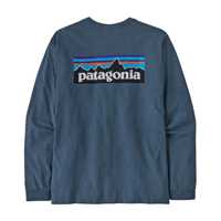 T-Shirt - Utility Blue - Uomo - Ms L/S P-6 Logo Responsibili-Tee  Patagonia