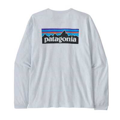 T-Shirt - White - Donna - Ws L/S P-6 Logo Responsibili-Tee  Patagonia